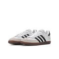 adidas Samba White and Black Sneakers with Gum-Colored Sole