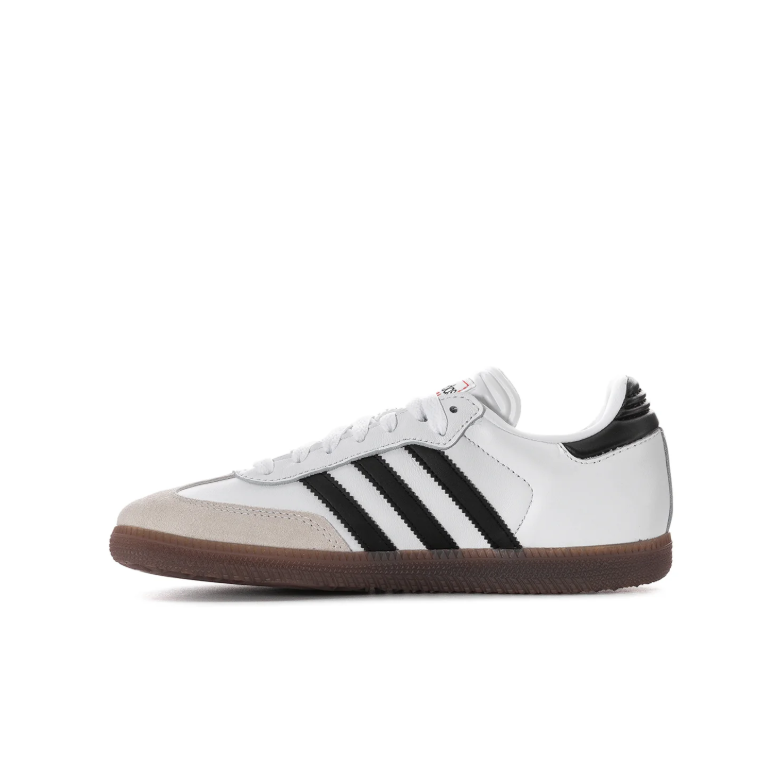 adidas Samba White and Black Sneakers with Gum-Colored Sole