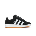 adidas Campus Black and White Low-Top Sneakers with Gum-Colored Outsole