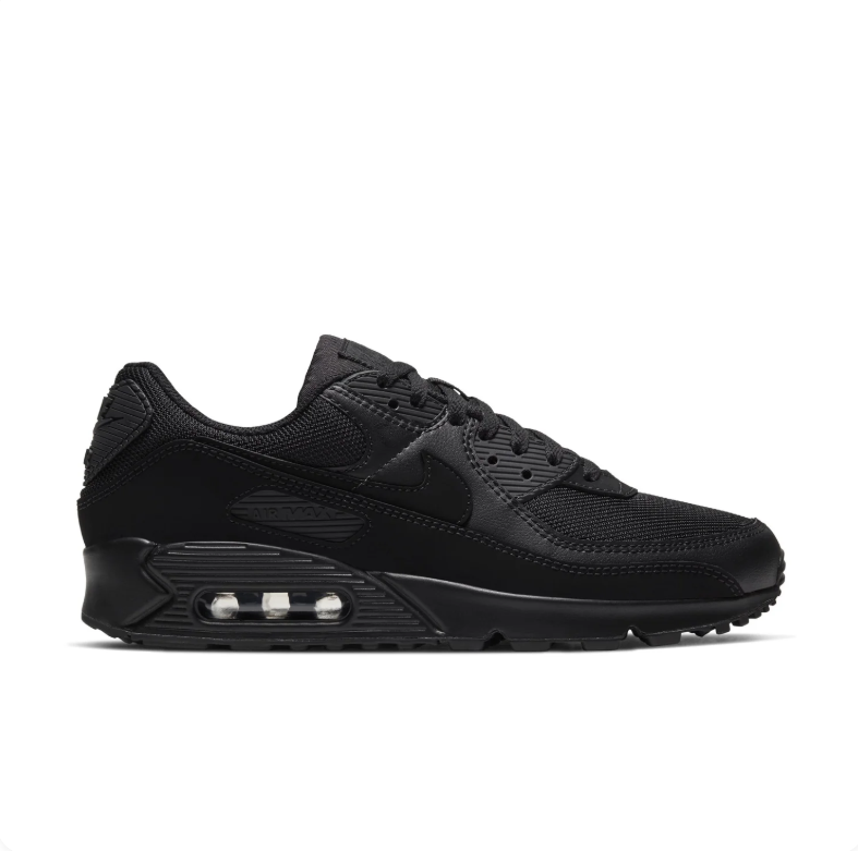 Nike All-Black Low-Top Sneakers with Visible Heel Air Window