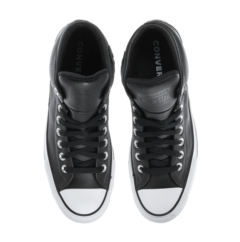 Converse All Star Black High-Top Sneakers with White Toe Cap and Sole