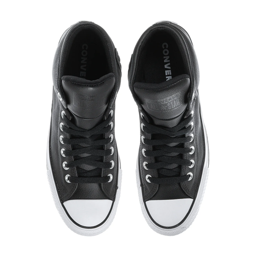 Converse All Star Black High-Top Sneakers with White Toe Cap and Sole