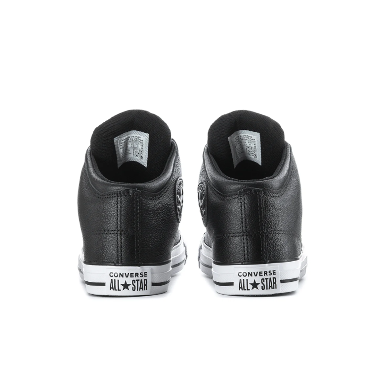 Converse All Star Black High-Top Sneakers with White Toe Cap and Sole