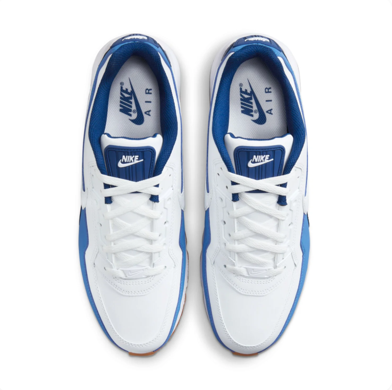 Nike Air Max Sneakers – White and Blue with Gum Sole
