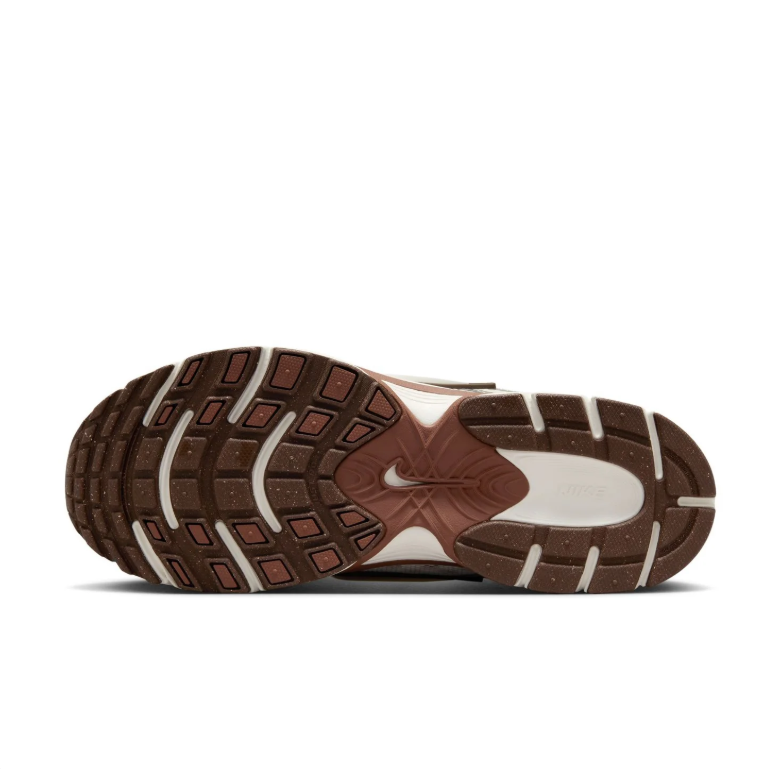 Nike Cream and Metallic Silver Sneakers with Brown Accents