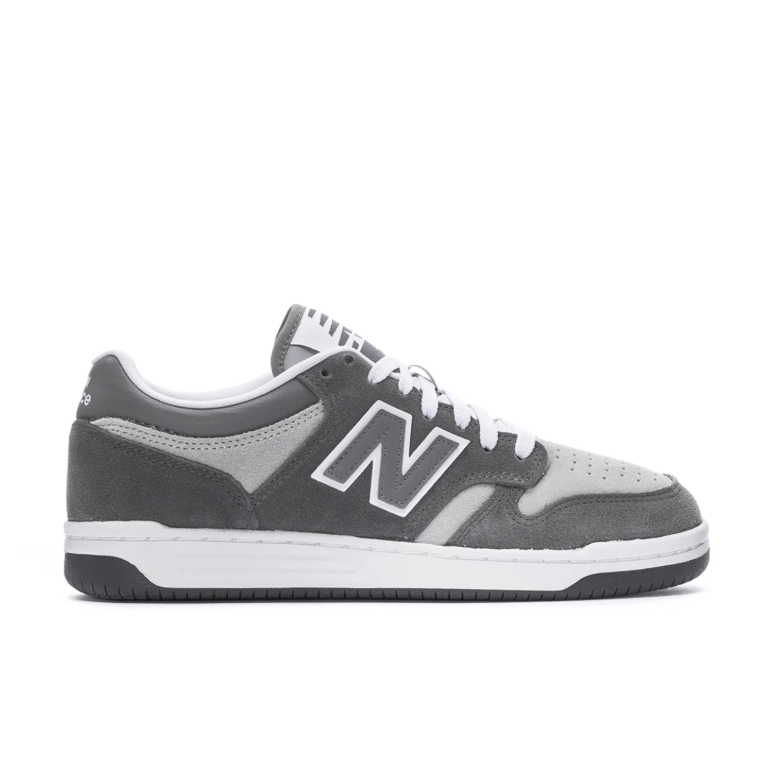 New Balance 480 Grey and White Low-Top Sneakers