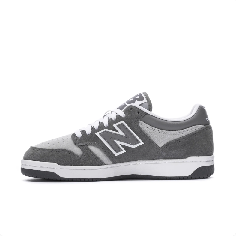 New Balance 480 Grey and White Low-Top Sneakers