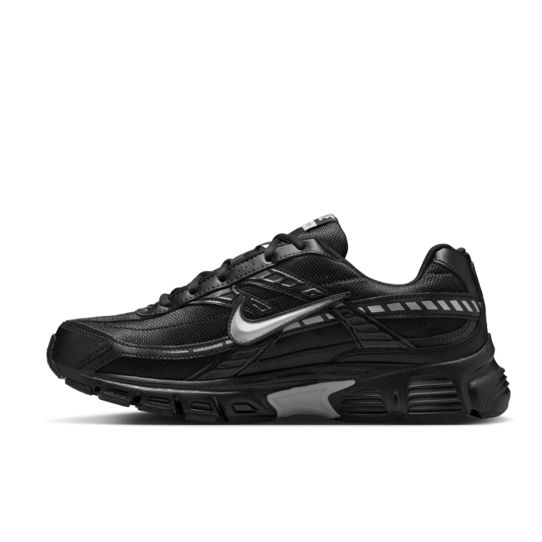 Nike Initiator Black and Metallic Silver Low-Top Sneakers