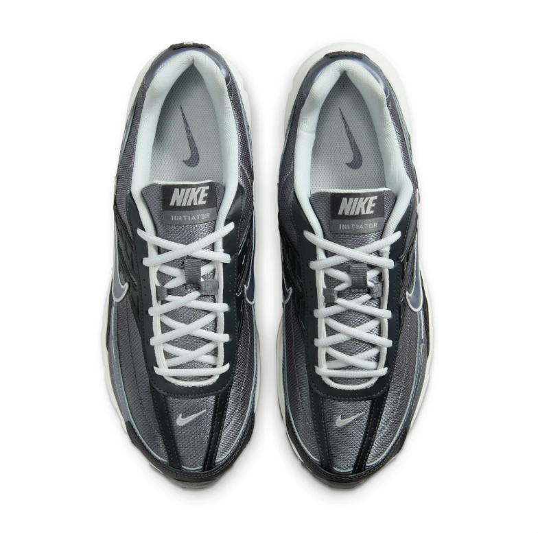 Nike Initiator Charcoal and Black Low-Top Sneakers with White Sole
