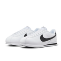 Nike White and Black Low-Top Sneakers with Herringbone Sole