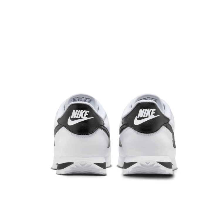 Nike White and Black Low-Top Sneakers with Herringbone Sole