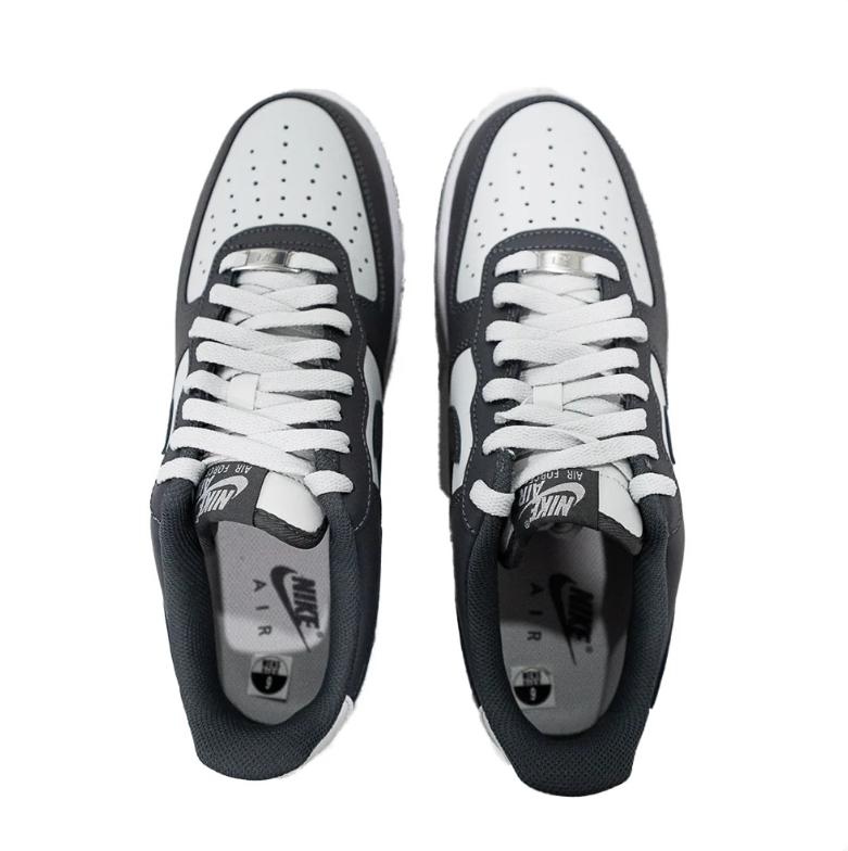 Nike Air Force 1 Black and White Color-Block Low-Top Sneakers