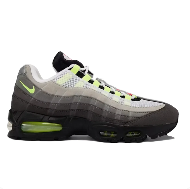 Nike Air Max Grey Low-Top Sneakers with Mismatched Multicolor Accents