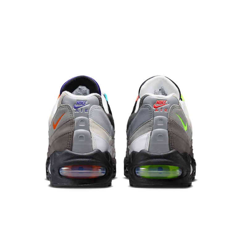 Nike Air Max Grey Low-Top Sneakers with Mismatched Multicolor Accents