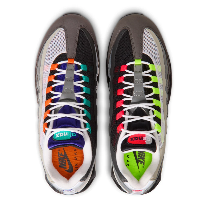 Nike Air Max Grey Low-Top Sneakers with Mismatched Multicolor Accents