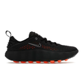 Nike Black Low-Top Sneakers with Orange Sole Pods and Silver Swooshes