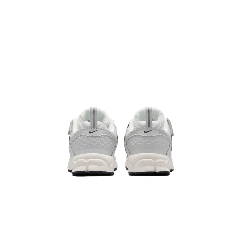 Nike White and Metallic Silver Low-Top Sneakers with Sculpted Sole