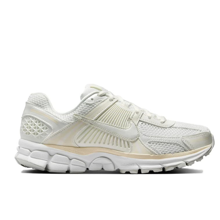 Nike White and Ivory Low-Top Sneakers with Lattice Heel and Segmented Sole