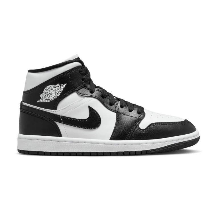 Jordan Black and White High-Top Sneakers with Black Swooshes