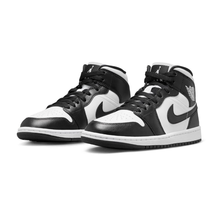 Jordan Black and White High-Top Sneakers with Black Swooshes