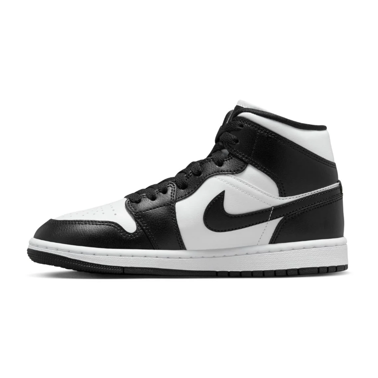 Jordan Black and White High-Top Sneakers with Black Swooshes