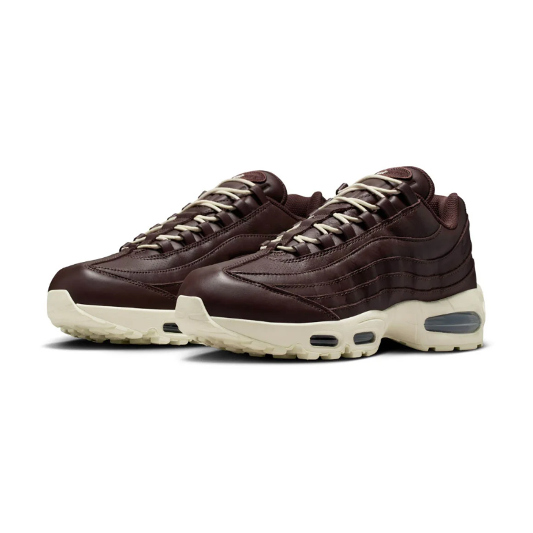 Nike Dark Brown Low-Top Sneakers with Cream Sole and Layered Panels