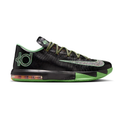 Nike KD Black and Green Low-Top Sneakers with Speckled Swooshes