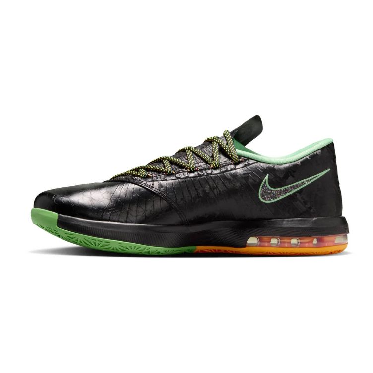 Nike KD Black and Green Low-Top Sneakers with Speckled Swooshes